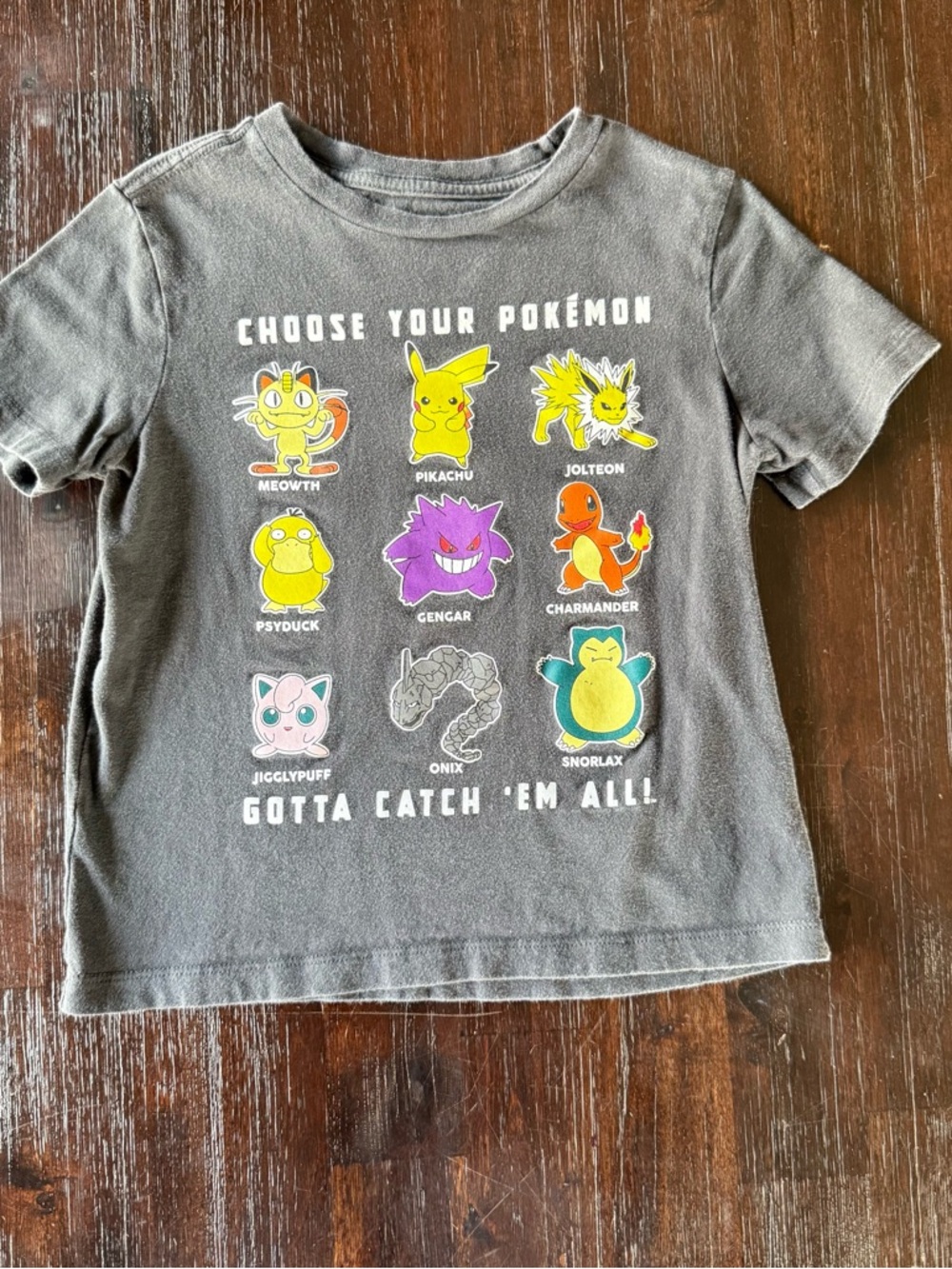 Pokémon 'Choose Your Pokémon' Gray Kids Graphic Tee - Unbranded